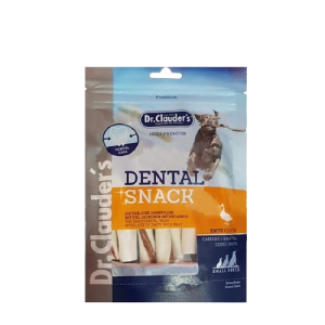 تشویقی دنتال سگ دکتر کلادرز با طعم گوشت اردک Dr.Clauders Duck Dental Snack وزن 80 گرم